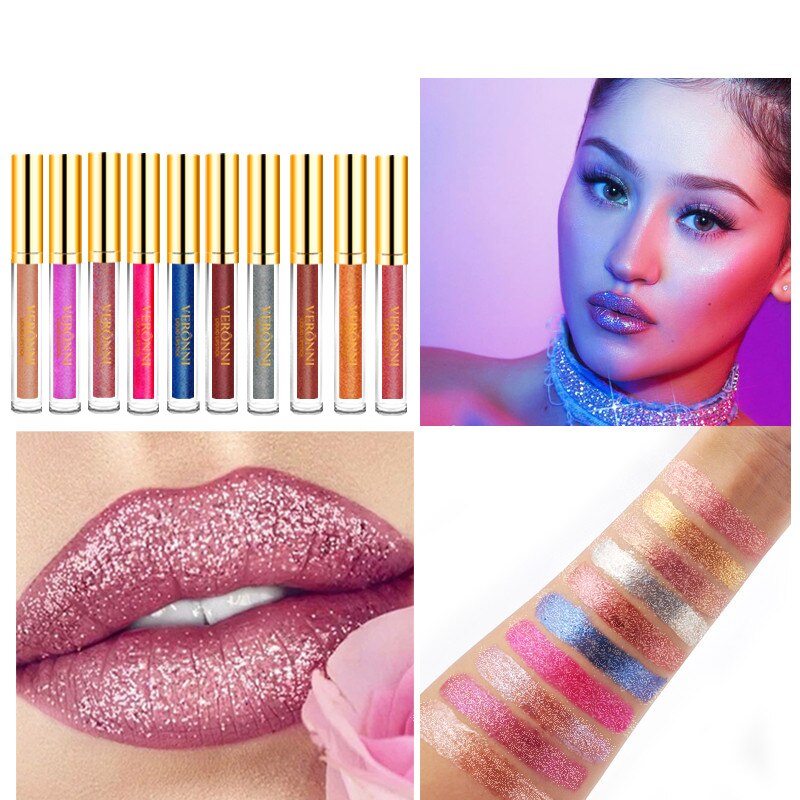 Waterproof Glitter Matte Lipstick