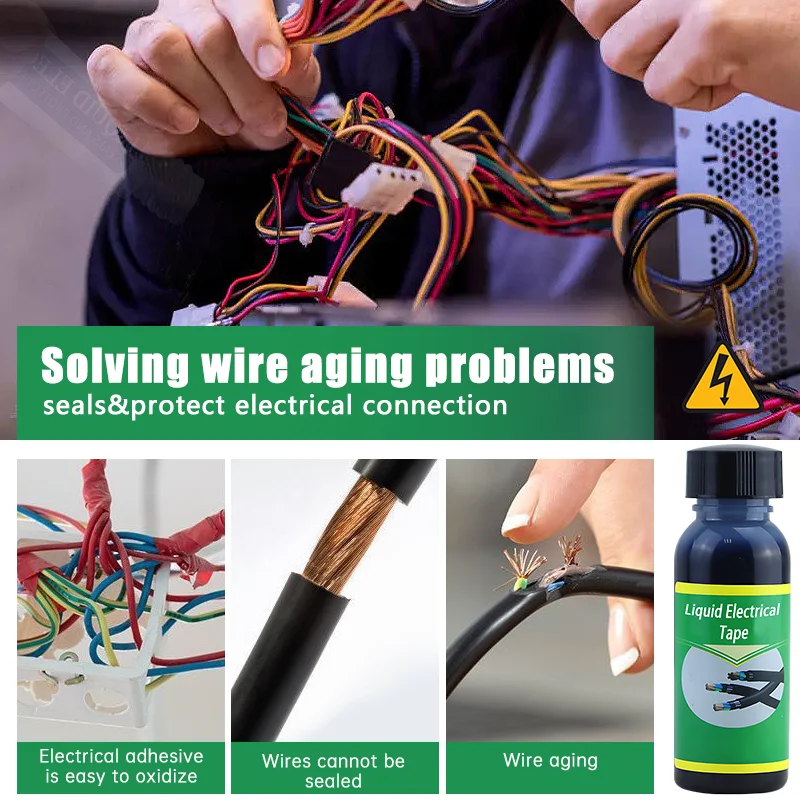Waterproof Liquid Electrical Tape Insulating Tape Repair Rubber Electrical Wire Cable Liquid Insulation Paste Coat Fix