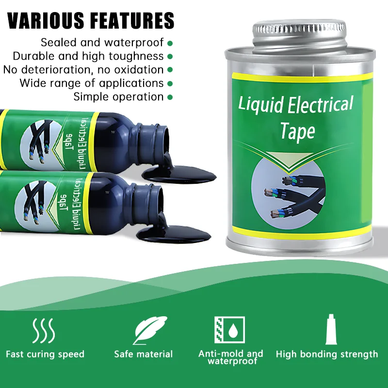 Waterproof Liquid Electrical Tape Insulating Tape Repair Rubber Electrical Wire Cable Liquid Insulation Paste Coat Fix