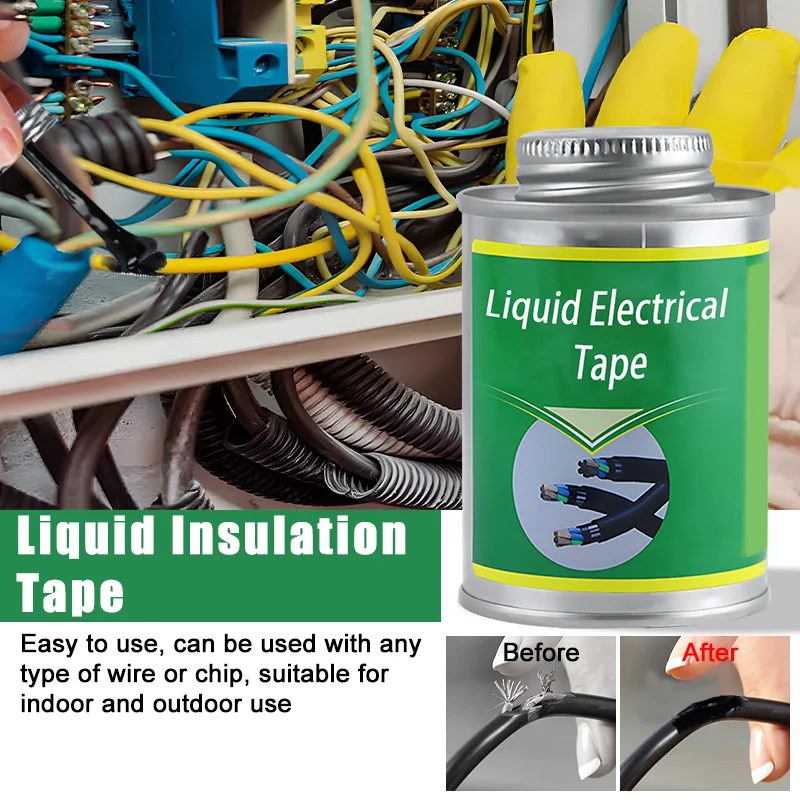Waterproof Liquid Electrical Tape Insulating Tape Repair Rubber Electrical Wire Cable Liquid Insulation Paste Coat Fix