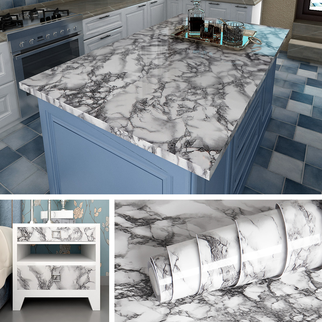 Waterproof Marble Sticker for Kitchen Waterproof Marble Sticker for Kitchen