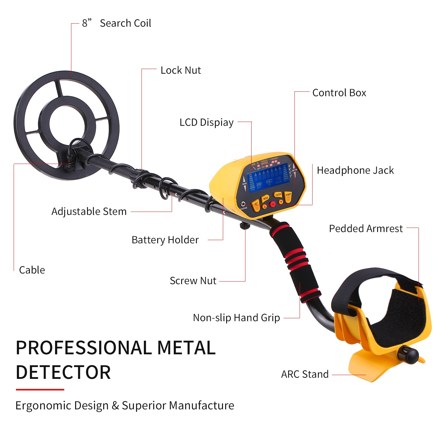 Waterproof Metal Detector Portable Device Waterproof Metal Detector Portable Device