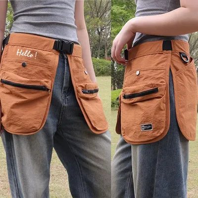 Waterproof Multi-Functional Multi-Pocket Waist Bag Large Capacity Zipper for Running Outdoor Use Wrap-Around Skirt Waterproof Multi-Functional Multi-Pocket Waist Bag Large Capacity Zipper for Running Outdoor Use Wrap-Around Skirt