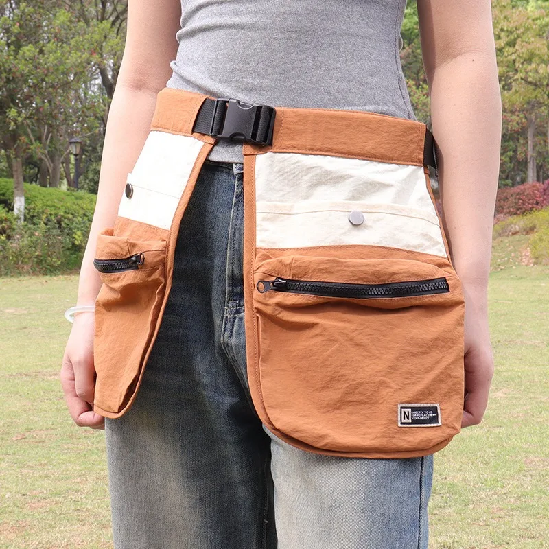 Waterproof Multi-Functional Multi-Pocket Waist Bag Large Capacity Zipper for Running Outdoor Use Wrap-Around Skirt Waterproof Multi-Functional Multi-Pocket Waist Bag Large Capacity Zipper for Running Outdoor Use Wrap-Around Skirt