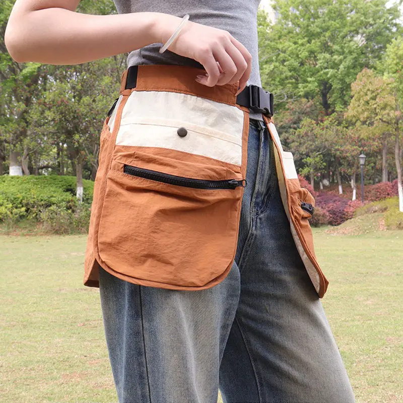 Waterproof Multi-Functional Multi-Pocket Waist Bag Large Capacity Zipper for Running Outdoor Use Wrap-Around Skirt Waterproof Multi-Functional Multi-Pocket Waist Bag Large Capacity Zipper for Running Outdoor Use Wrap-Around Skirt