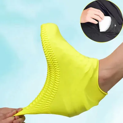 Waterproof Non Slip Silicone Shoes High Elastic Wear Resistant Unisex Rain Boots for Outdoor Rainy Day Reusable Shoe