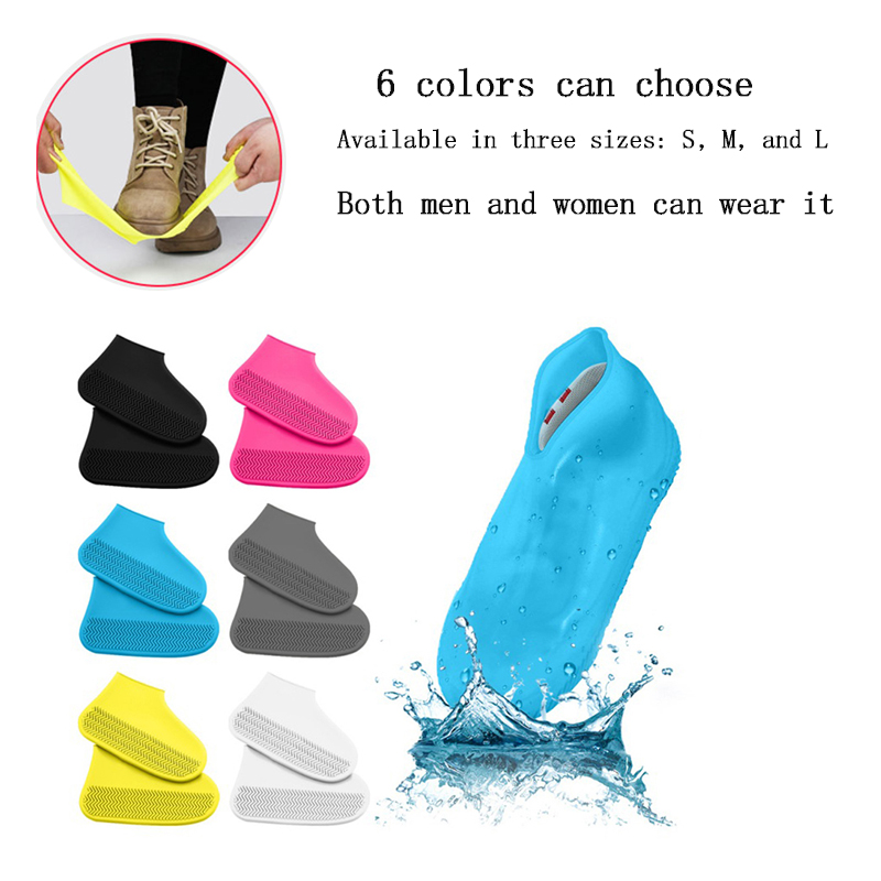 Waterproof Non Slip Silicone Shoes High Elastic Wear Resistant Unisex Rain Boots for Outdoor Rainy Day Reusable Shoe