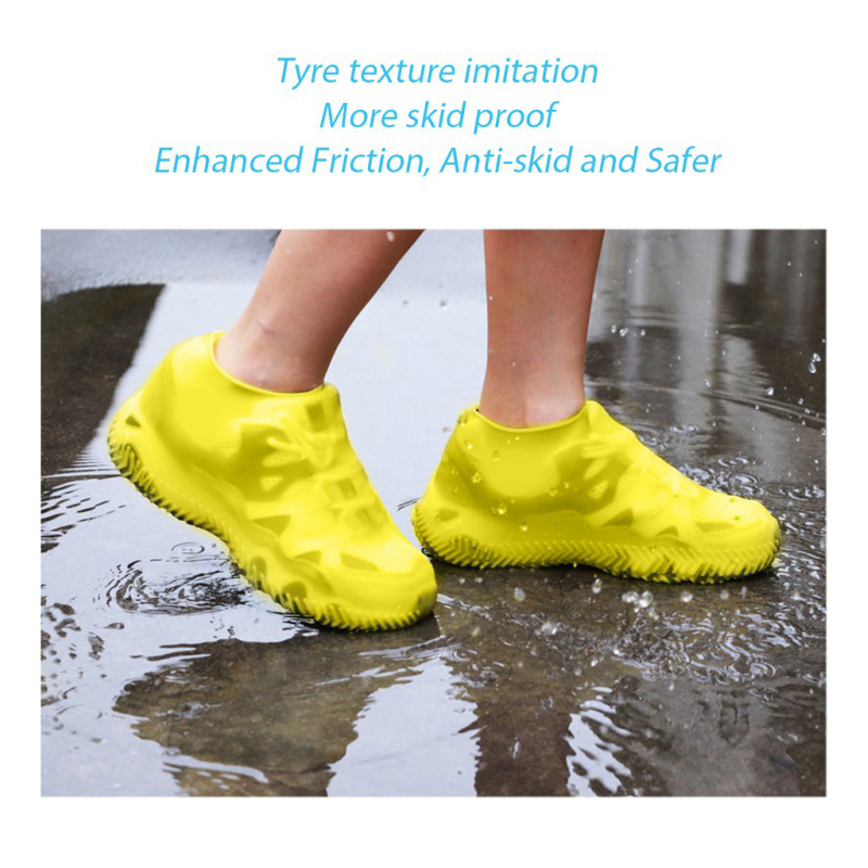 Waterproof Non Slip Silicone Shoes High Elastic Wear Resistant Unisex Rain Boots for Outdoor Rainy Day Reusable Shoe