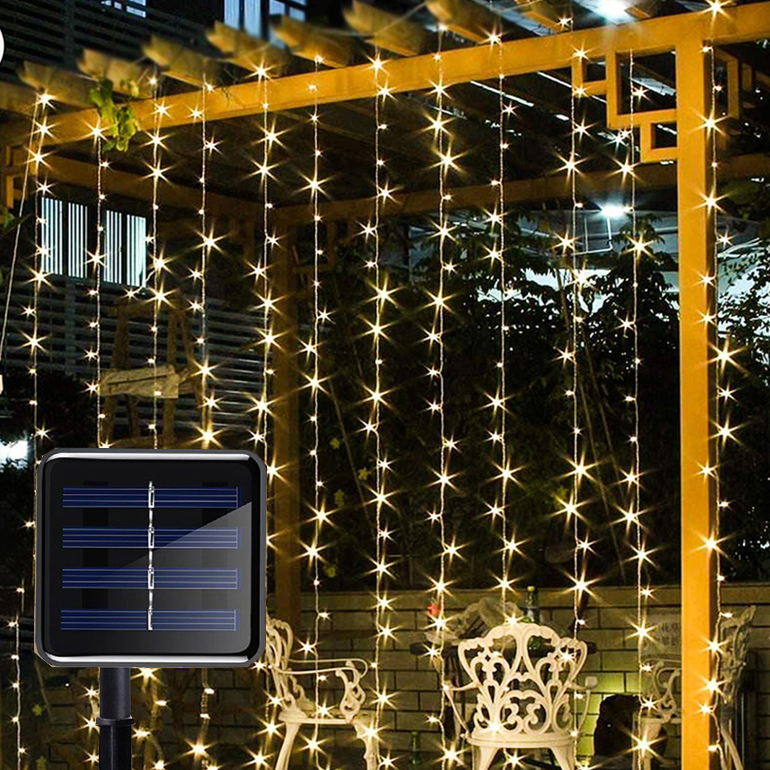 Waterproof Outdoor Solar Curtain Lights Waterproof Outdoor Solar Curtain Lights