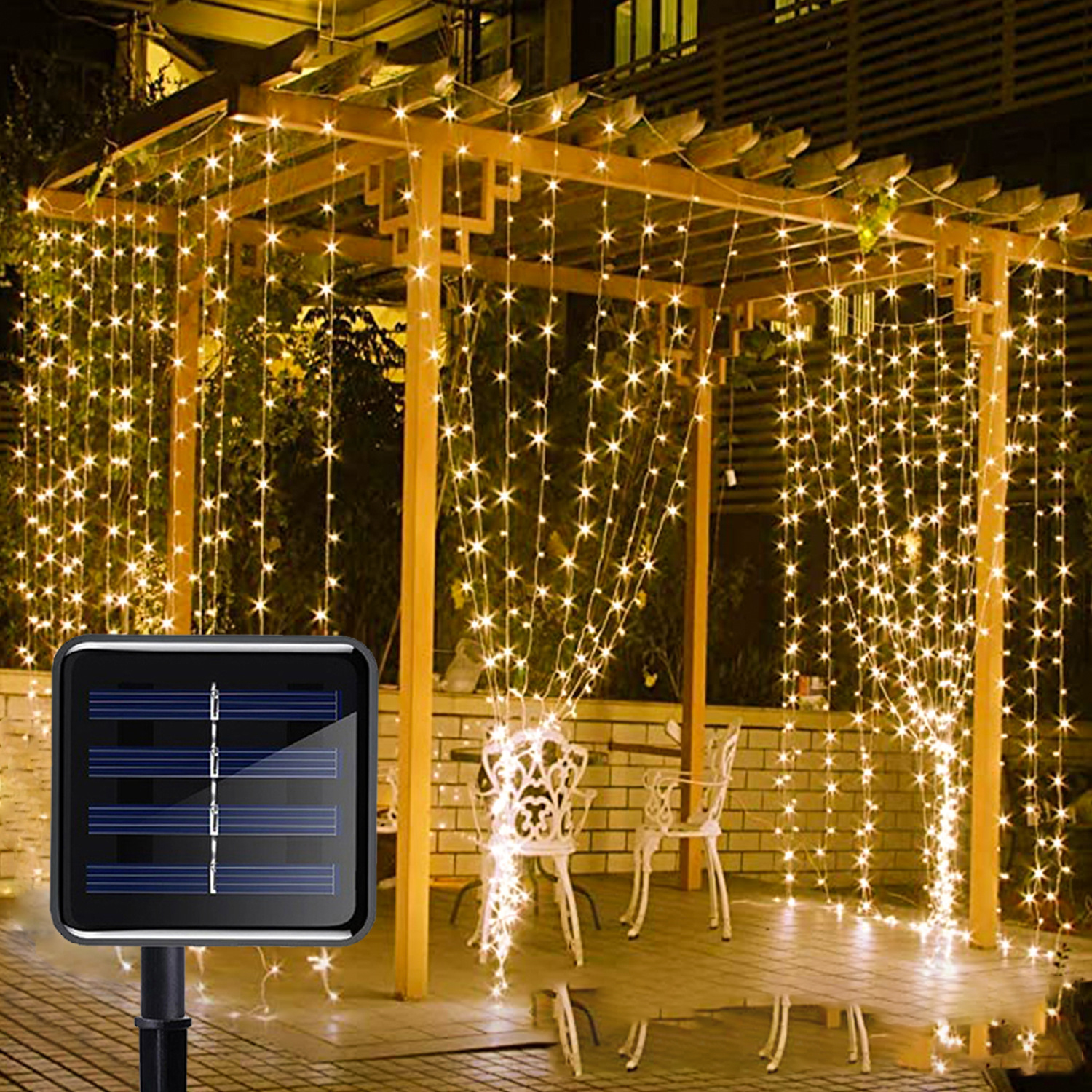 Waterproof Outdoor Solar Curtain Lights Waterproof Outdoor Solar Curtain Lights