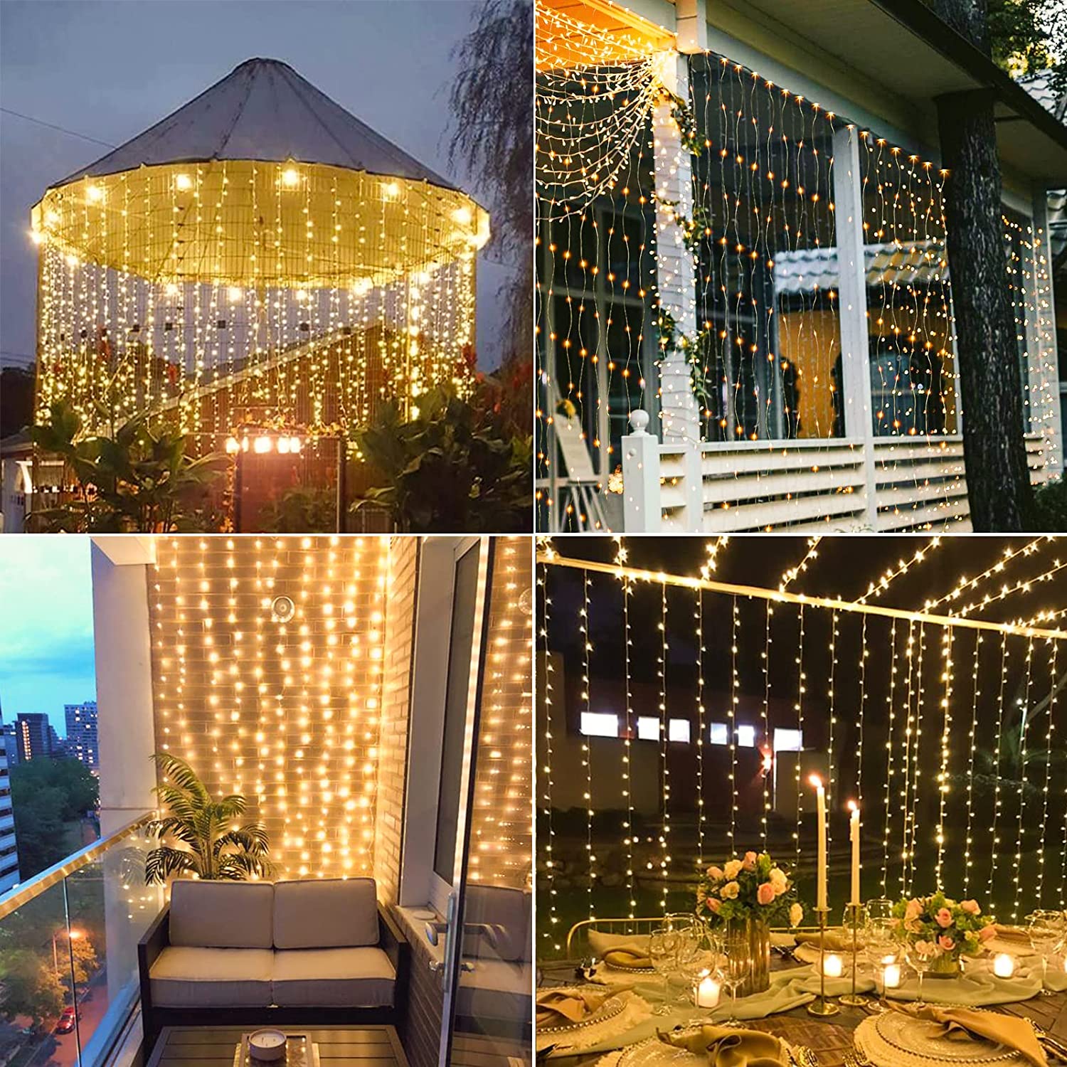 Waterproof Outdoor Solar Curtain Lights Waterproof Outdoor Solar Curtain Lights