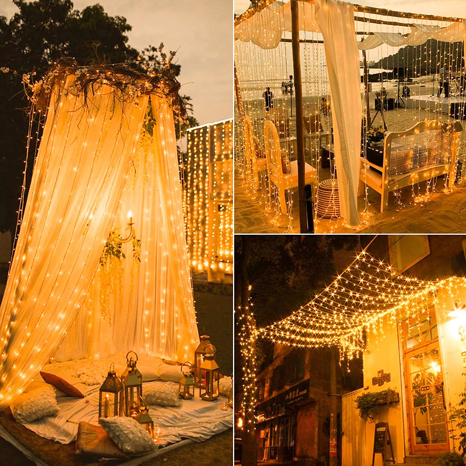 Waterproof Outdoor Solar Curtain Lights Waterproof Outdoor Solar Curtain Lights