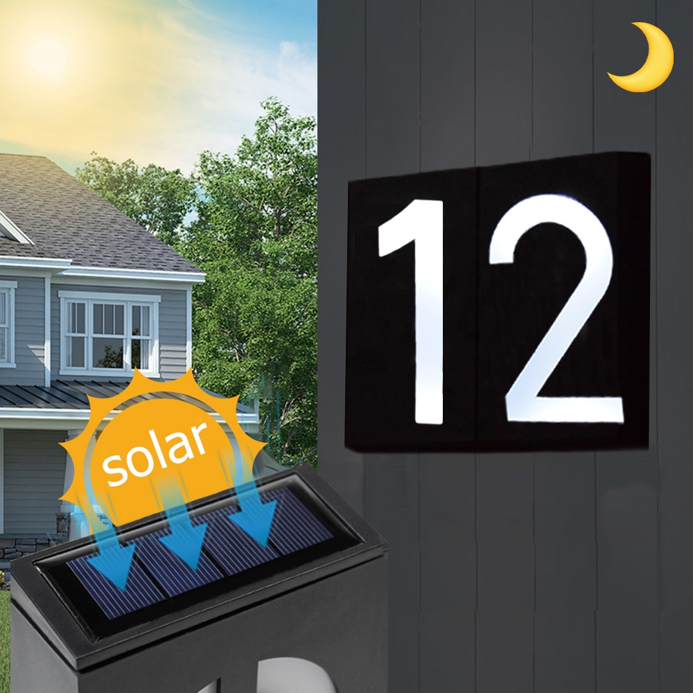Waterproof Outdoor Solar House Number Waterproof Outdoor Solar House Number