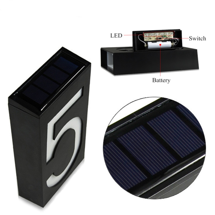 Waterproof Outdoor Solar House Number Waterproof Outdoor Solar House Number