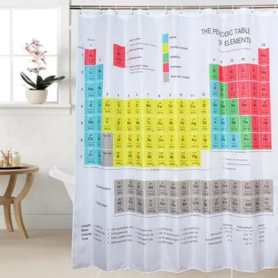 Waterproof Periodic Table Shower Curtain Waterproof Periodic Table Shower Curtain