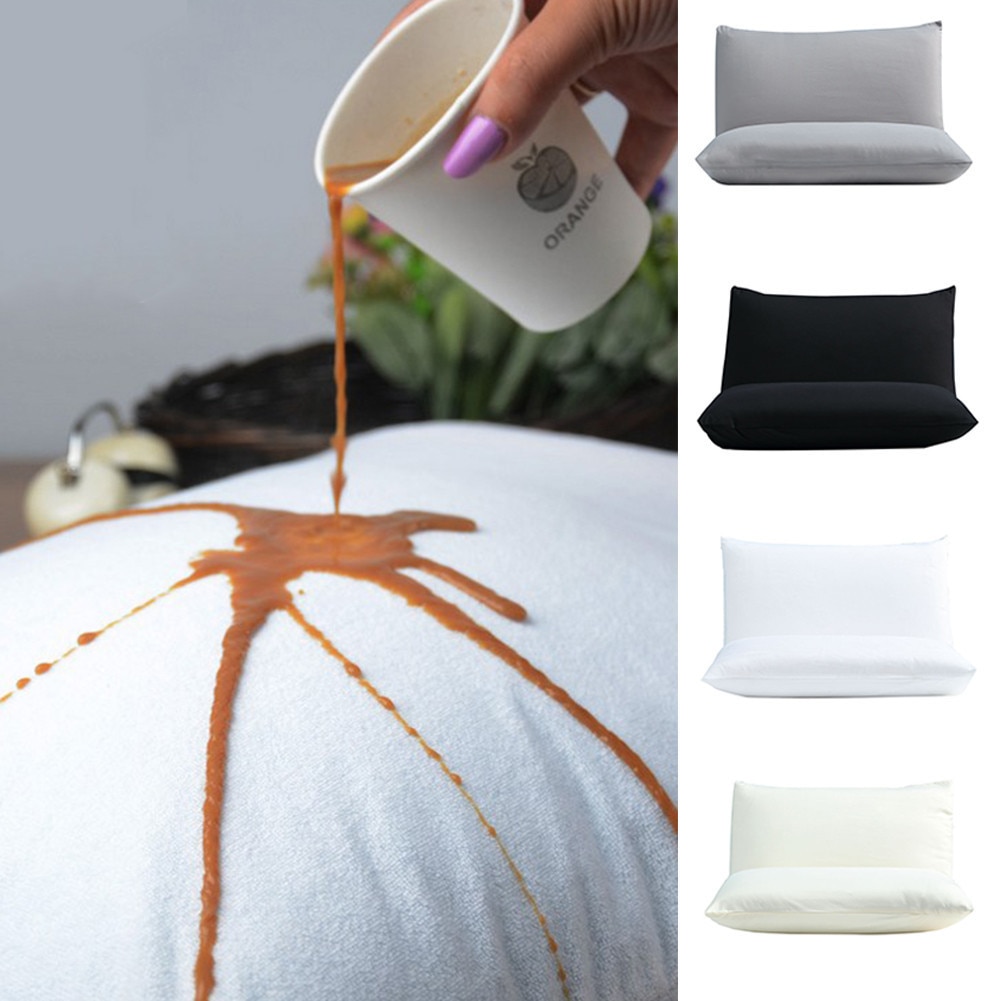 Waterproof Pillow Protectors Zippered Pillow Cover (2 pcs)