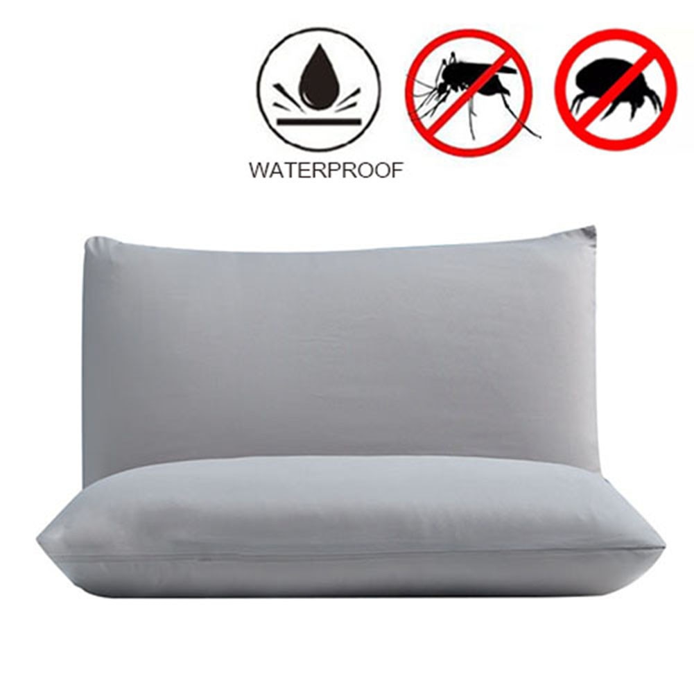 Waterproof Pillow Protectors Zippered Pillow Cover (2 pcs)