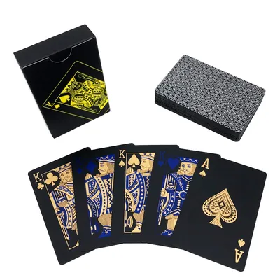 Waterproof Playing Cards Black Poker Cards Waterproof Playing Cards Black Poker Cards