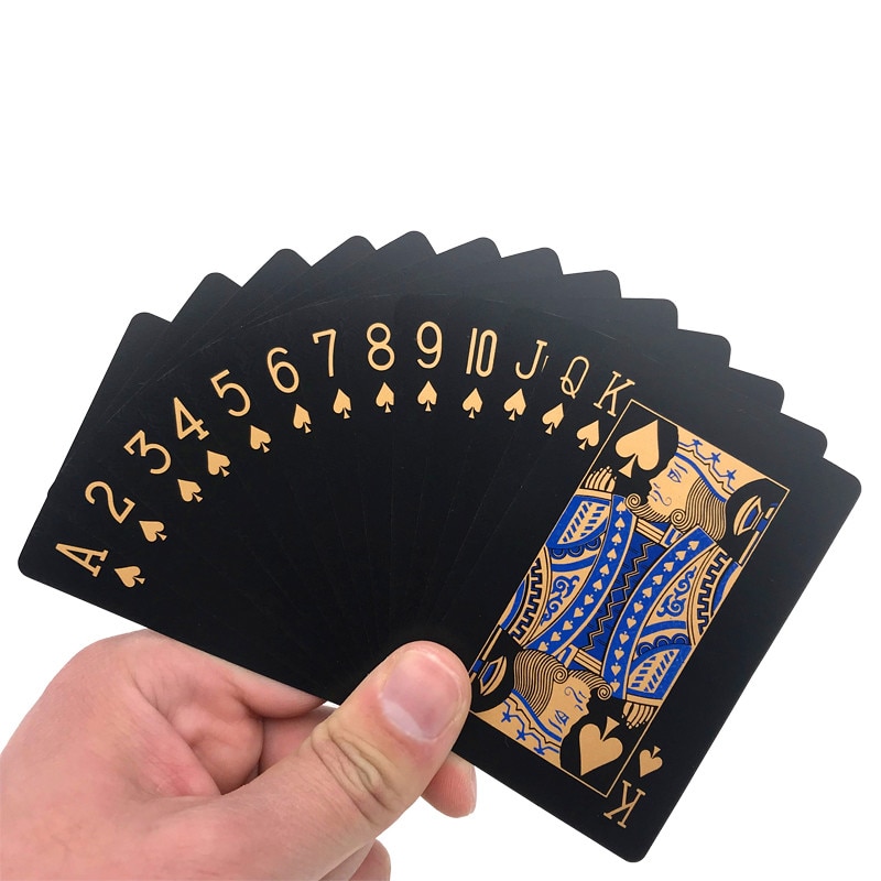 Waterproof Playing Cards Black Poker Cards Waterproof Playing Cards Black Poker Cards