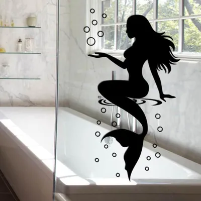 Waterproof PVC Mermaid Wall Decal Waterproof PVC Mermaid Wall Decal