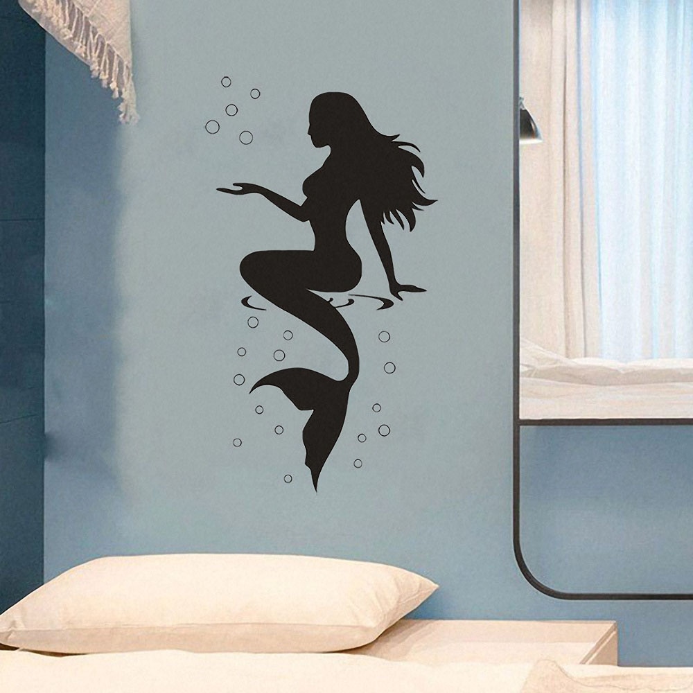 Waterproof PVC Mermaid Wall Decal Waterproof PVC Mermaid Wall Decal