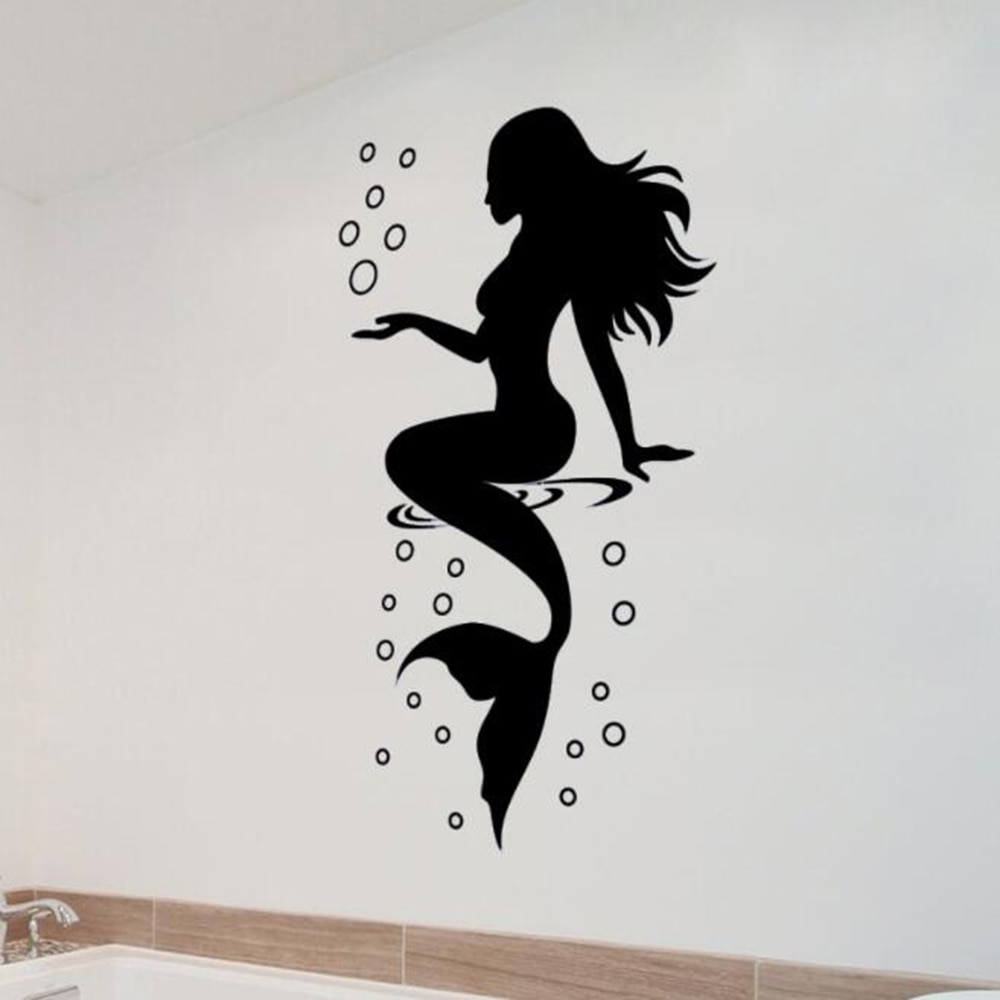 Waterproof PVC Mermaid Wall Decal Waterproof PVC Mermaid Wall Decal