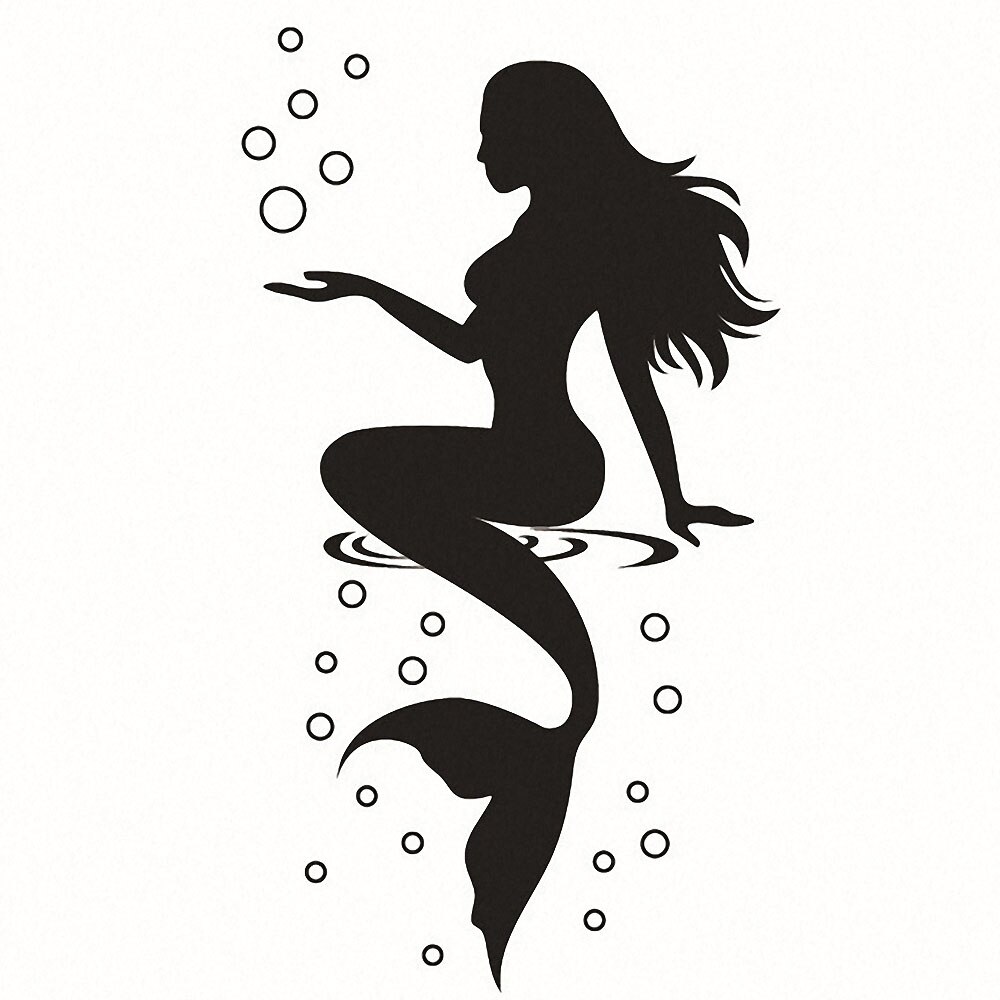 Waterproof PVC Mermaid Wall Decal Waterproof PVC Mermaid Wall Decal