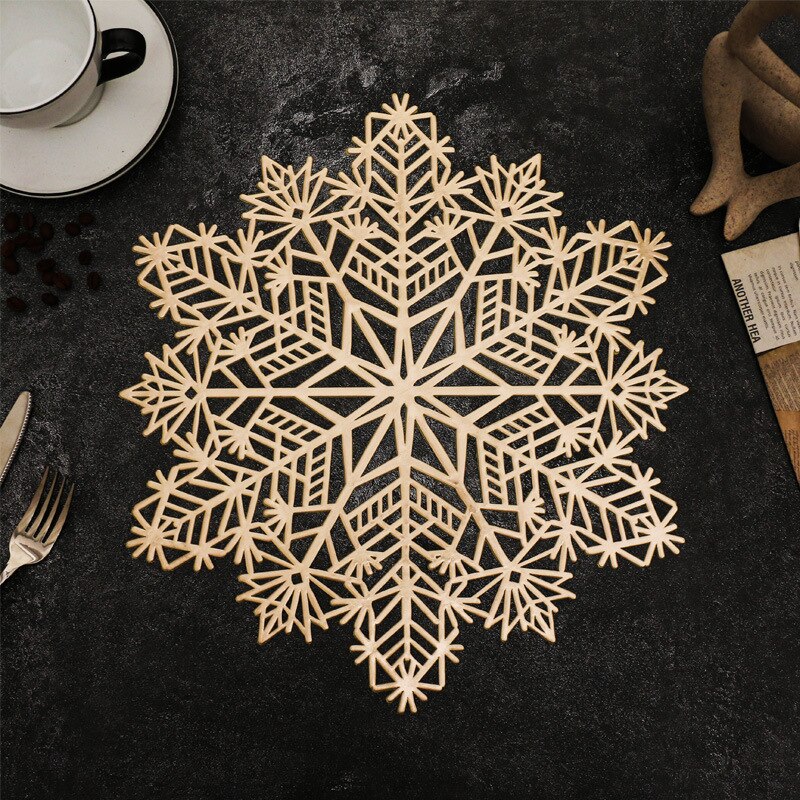Waterproof PVC Snowflake Placemat Waterproof PVC Snowflake Placemat