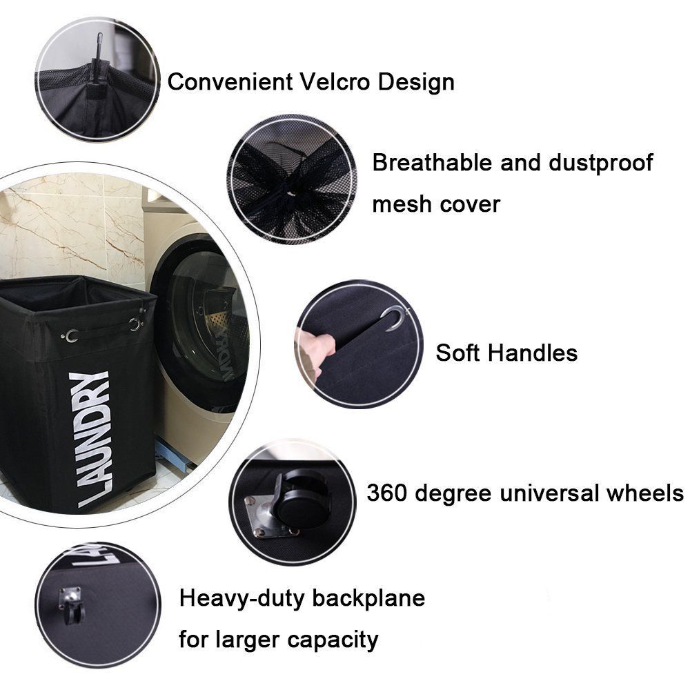 Waterproof Rolling Laundry Hamper