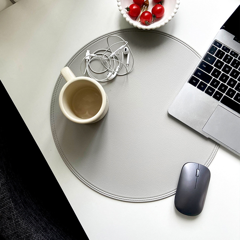 Waterproof Round Leather Placemat