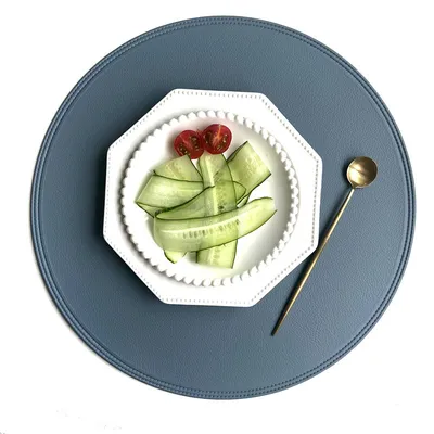 Waterproof Round Leather Placemat