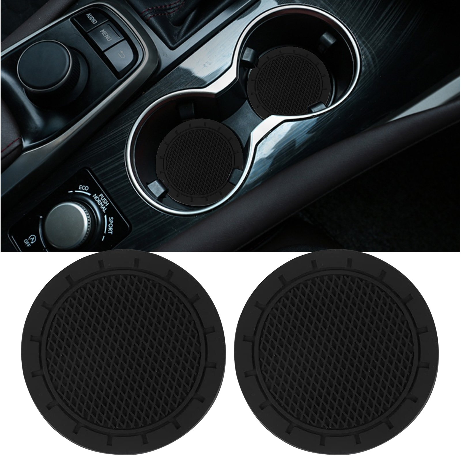 Waterproof Rubber Car Drink Coasters (2 pcs) Waterproof Rubber Car Drink Coasters (2 pcs)