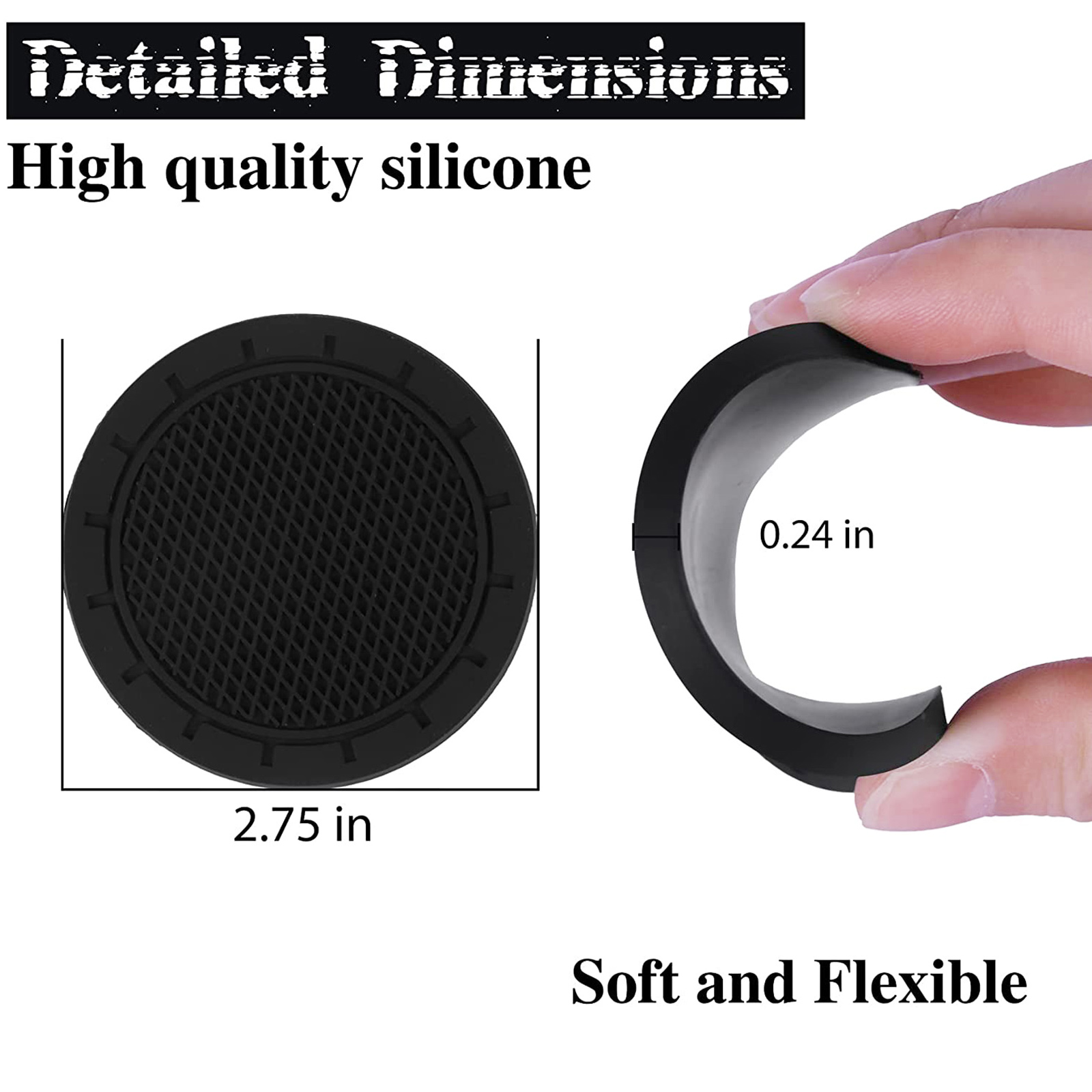 Waterproof Rubber Car Drink Coasters (2 pcs) Waterproof Rubber Car Drink Coasters (2 pcs)