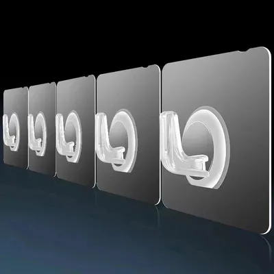 Waterproof Self-Adhesive Clear Wall Hangers (10Pcs) Waterproof Self-Adhesive Clear Wall Hangers (10Pcs)