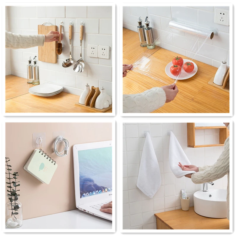 Waterproof Self-Adhesive Clear Wall Hangers (10Pcs) Waterproof Self-Adhesive Clear Wall Hangers (10Pcs)