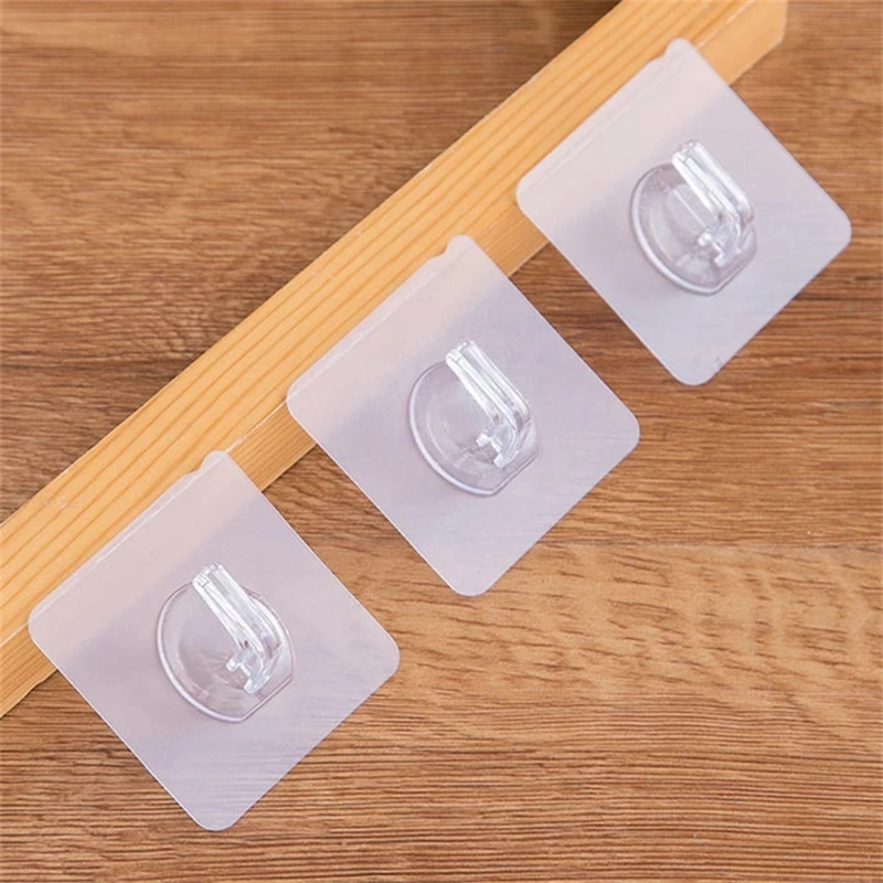 Waterproof Self-Adhesive Clear Wall Hangers (10Pcs) Waterproof Self-Adhesive Clear Wall Hangers (10Pcs)