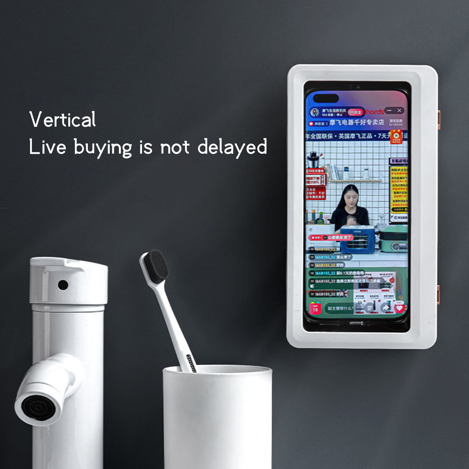 Waterproof Shower Phone Holder Mount
