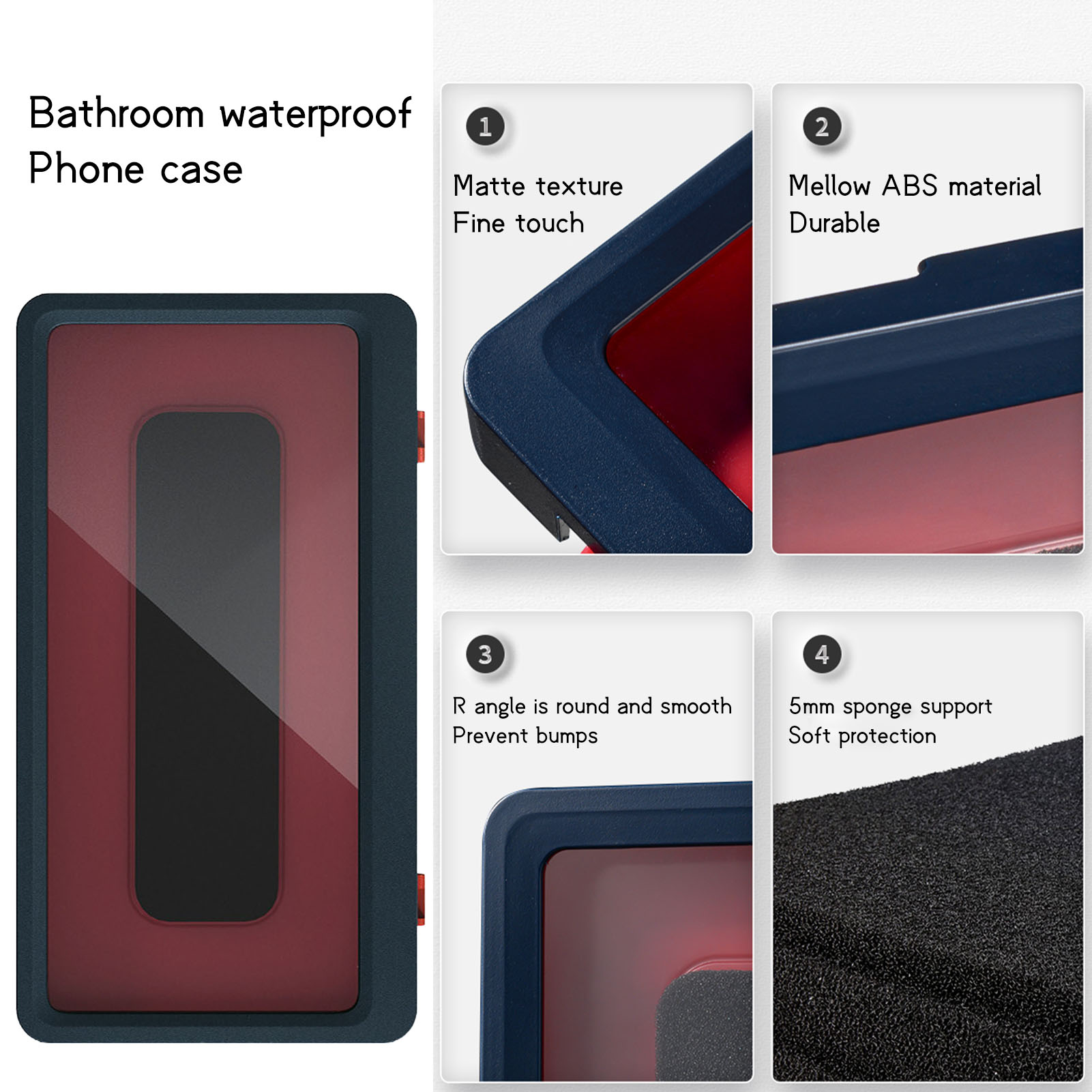 Waterproof Shower Phone Holder Mount