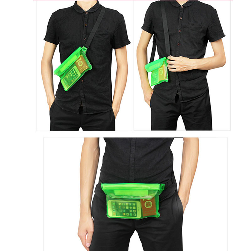 Waterproof Swimming Bag Ski Drift Diving Shoulder Waist Pack Bag Underwater Mobile Phone Bags Case Cover For Beach Boat
