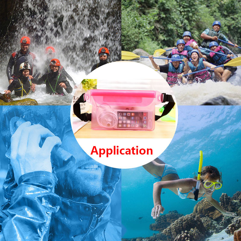 Waterproof Swimming Bag Ski Drift Diving Shoulder Waist Pack Bag Underwater Mobile Phone Bags Case Cover For Beach Boat