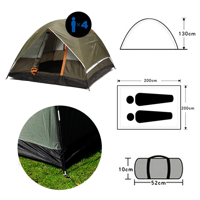 Waterproof Tent 4-Person Camping Shelter Waterproof Tent 4-Person Camping Shelter