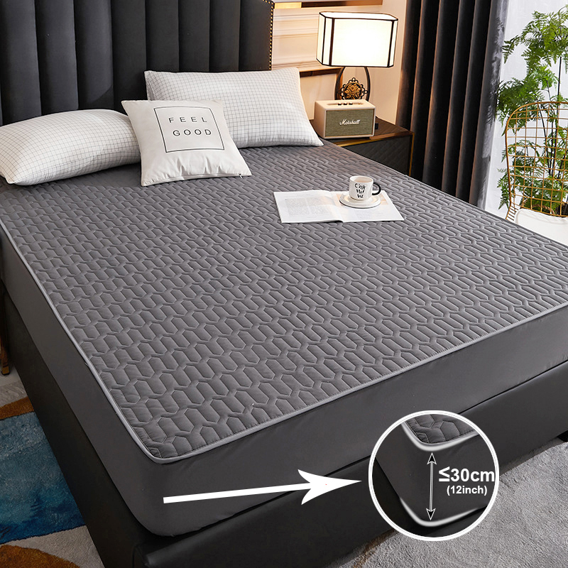 Waterproof Thicken Mattress Pad Protector Adjustable Fitted Sheets Bed Covers Anti-bacterial Pad for Bed Waterproof Thicken Mattress Pad Protector Adjustable Fitted Sheets Bed Covers Anti-bacterial Pad for Bed