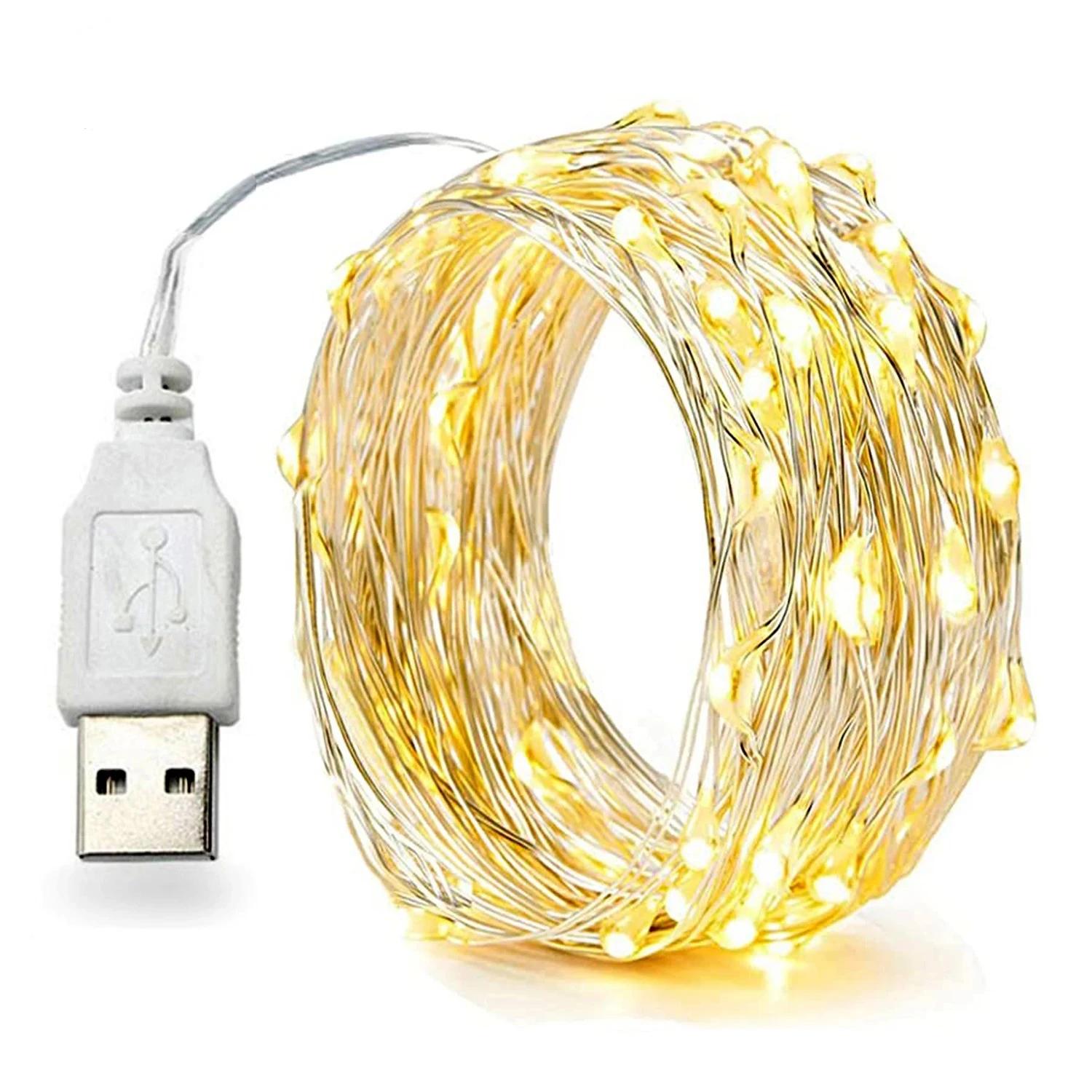 Waterproof USB LED Lights String Copper Wire Fairy Garland Light Lamp Christmas Wedding Party Holiday Lighting wreath Waterproof USB LED Lights String Copper Wire Fairy Garland Light Lamp Christmas Wedding Party Holiday Lighting wreath