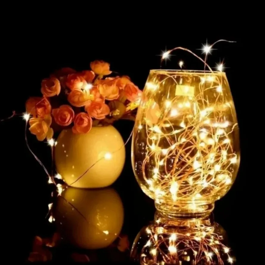 Waterproof USB LED Lights String Copper Wire Fairy Garland Light Lamp Christmas Wedding Party Holiday Lighting wreath