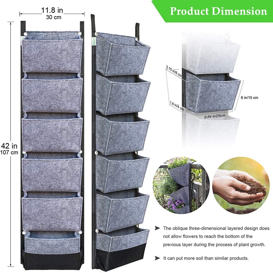 Waterproof Vertical Garden Pockets (6 pockets) Waterproof Vertical Garden Pockets (6 pockets)