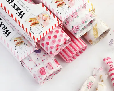 Wax Paper Printed Food Grade Wraps (50pcs)