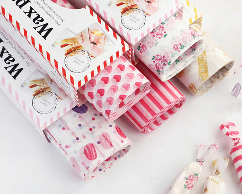 Wax Paper Printed Food Grade Wraps (50pcs)