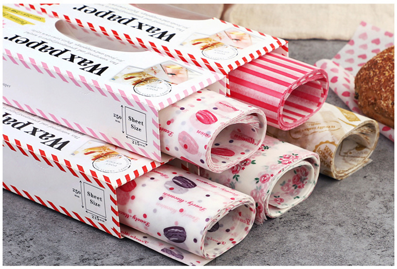 Wax Paper Printed Food Grade Wraps (50pcs)