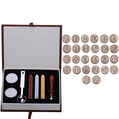 Wax Seal Kit Vintage Letter Seal Set Wax Seal Kit Vintage Letter Seal Set