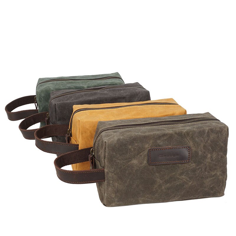 Waxed Canvas Dopp Kit Bag for Men Waxed Canvas Dopp Kit Bag for Men